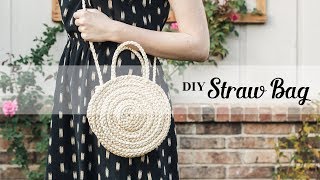 How to Make a DIY Straw Bag [upl. by Rhodie]