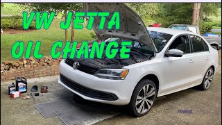 2011  2014 Volkswagen Jetta 25L Oil  filter Change [upl. by Carlick]