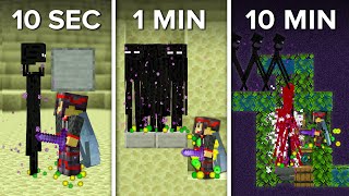 Minecraft Enderman XP Farm In 10 SECONDS 1 Minute amp 10 Minutes [upl. by Calabrese]