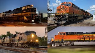 Trains around Houston ft NS 1065 CSX T4 leader UP AC44 w K5HL H1 D9 amp more [upl. by Nyvlem]