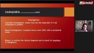 Premalignant lesions in Oral Cavity [upl. by Acenahs]