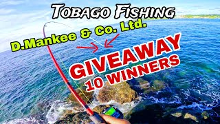 I Caught A King Fish Off The Rocks  GIVEAWAY  Trinidad and Tobago Fishing 🇹🇹 [upl. by Isabeau]