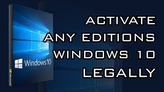 Activate Windows 10 Without A Program Legally [upl. by Woodruff]