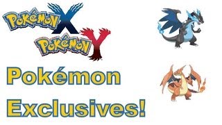 Pokemon X And Y  3DS  Pokemon Exclusives Between The Two Games [upl. by Namlas]