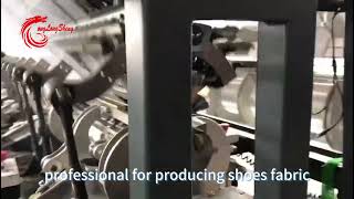 10 21 GE2812 Jaquard shoes fabric machine [upl. by Aronoh]