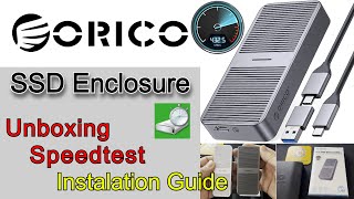 Orico 40GBps Speedtest Instalation Guide amp Unboxing SSD Enclosure [upl. by Ayadahs738]