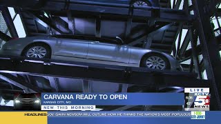 Carvana unveils Kansas City car vending machine [upl. by Ahsatin]