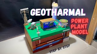 Geothermal power plant model grade 9 science greenenergy ecofriendly NakulSahuArt [upl. by Otreblif]