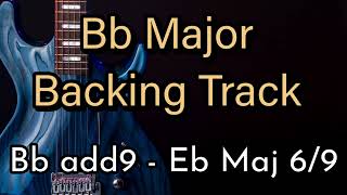 Bb Major Ionian Backing Track  Chill Rock Jam Track  90 bpm [upl. by Anastas]