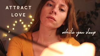 ASMR REIKI manifest love while you sleep 💛chakra balancing binaural beats hand movements whisper [upl. by Anella]