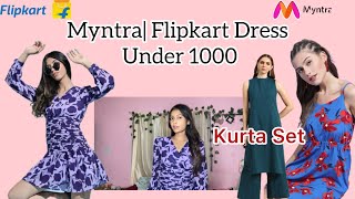 Myntra Flipkart Dress Review Under Rupees 1000  Ek Din Mai Itna Parcel😄review myntrahaul [upl. by Ydne]