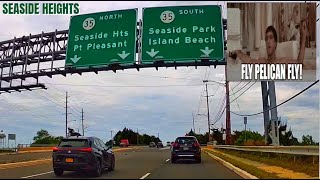 3 NJ 37  Bridging Barnegat Bay Thomas A Mathis Bridge to Seaside Heights  SPLIT SCREEN [upl. by Enrichetta]