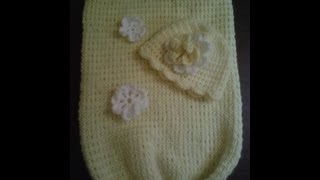 How to crochetbabycocoon Easy level  Cocoon de bebe en crochet [upl. by Melamed681]