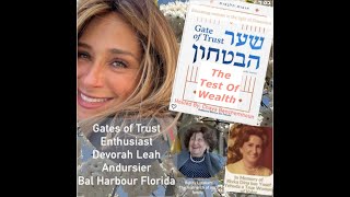 31 The Test Of Wealth Shar Habitachan Gates of Trust Speaker Devorah Leah Andrusier [upl. by Anwahsar]