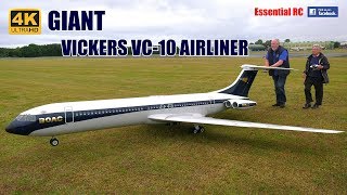 GIANT RADIO CONTROLLED VICKERS VC10 AIRLINER 5 METRE with FOUR micro JET ENGINES UltraHD and 4K [upl. by Natsuj]