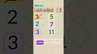 Was sind Primzahlen  leichterklärt maths mathematics education lernen tricks edutok [upl. by Cavit722]