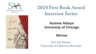 2024 SAA First Book Award Interview Series Noémie Ndiaye [upl. by Aidnac718]