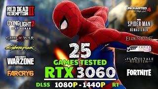 GeForce RTX 3060 12GB Test In 25 Games  1080p 1440P DLSS amp Ray Traycing [upl. by Norbel201]