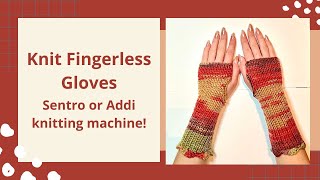 Knit Fingerless Gloves  Sentro or Addi  Thumbhole Instructions in Detail [upl. by Majka]