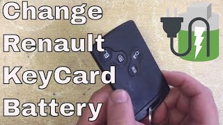 How to change the battery in a renault key card fob 🔑🔋 [upl. by Atiruam303]