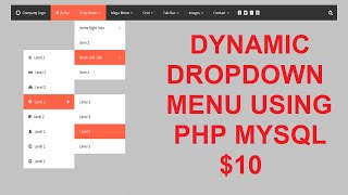 how to make dynamic drop down menu in php mysql [upl. by Eduard]