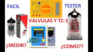 MEDIR 12AX7  ECC83 6N2P TRIODOS PENTODOS TRANSISTOR TESTER TC 1 MEDIDOR COMPONENTES CHINOS BARATO [upl. by Keenan]