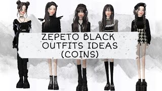 ♥️ZEPETOBLACK OUTFIT IDEAS ONLY COIN  ZEPETO FASHION OUTFIT 1 [upl. by Nyltiak]