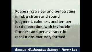 President George Washingtons Funeral Oration by General Henry Lee  1799  Hear the Text [upl. by Delaney]