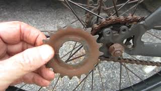 REGEAR YOUR SINGLE SPEED BIKE  Change Rear Sprocket Gearing Cogs from 19 tooth to 18 tooth [upl. by Nared]