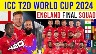 England T20 World Cup Squad 2024 ✅ ICC t20 world cup 2024 🏆 England Squad for T20 world cup 2024 [upl. by Vescuso]