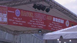 Bacon Bourbon and Brew Fest brings food favorites together in a free festival [upl. by Refennej]