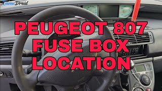 Peugeot 807 2002  2010 Fuse Box Location⚡👨‍🔧🚗 [upl. by Deb]