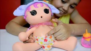 Cute Baby Lalaloopsy Doll Magically Poops Toy Surprises Kids Toy Review [upl. by Esiouqrut]