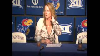 Bonnie Henrickson Post Game Press Conference  Kansas Womens Basketball  11914 [upl. by Rothwell137]