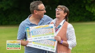 PostcodeMillions Winners  M30 8WP in Eccles on 02062018  Peoples Postcode Lottery [upl. by Burtie]