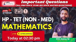 HP  TET  Mathematics NonMed  P  1 Most Important Questions  PYQ hptet2024 apcacademy math [upl. by Mayes]