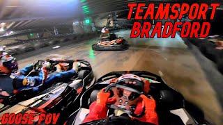 Teamsport Go Karting Bradford Goose POV HUGE CRASH [upl. by Sheehan]