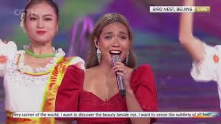 Aicelle Santos Pinay Pride at Beijing China Sings quotI want or Nais Koquot HD Video [upl. by Ynohtn]