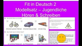 Fit in Deutsch 2 Hören amp Schreiben  German Listening Exam A2 [upl. by Joline]