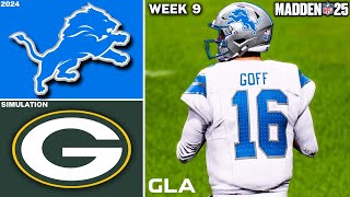 Lions vs Packers  Week 9 Simulation  Madden 25 Gameplay [upl. by Haldis]