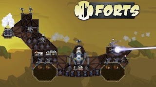 Forts FLYING BATTLESHIPS Lets Play Forts Gameplay [upl. by Koralle727]