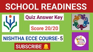 School Readiness quiz answersSchool readiness diksha quiz dikshaquizschoolreadiness nishtha [upl. by Oicirtap]