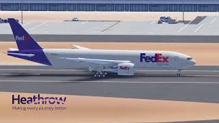 FedEx Boeing 777 Landing at London Heathrow Airport EGLL in Infinite Flight [upl. by Bertolde263]