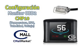 CMP10 Monitor OBD2 Temperatura RPM Velocidad Voltaje DISPONIBLE EN COLOMBIA  CMallMarketcom [upl. by Aedni]