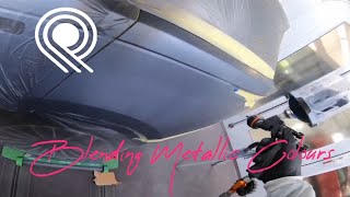 Car painting Blending Metallic base coat [upl. by Chapa]