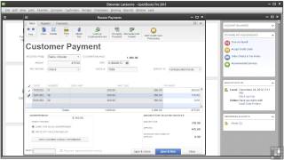 11 03 Handling Overpayments Credits And Discounts  Quickbooks pro 2013 [upl. by Aniuqahs]