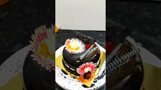 Dark Chocolate Cake Design chocolatecake shorts youtubeshorts ytshorts viralvideo cake food [upl. by Corney]