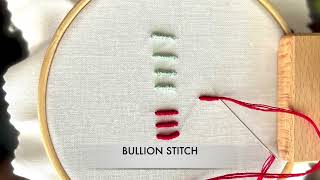 Bullion Stitch  Embroidery Stitch Tutorial [upl. by Diane]