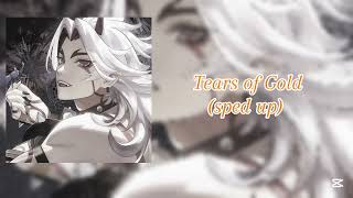 Tears of Gold  Faouzia  Sped up  READ DESC FOR LYRICS [upl. by Bubalo]