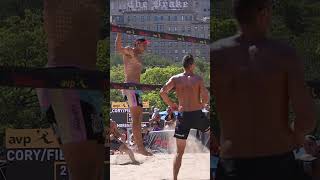 The quotVquot Block  Best Beach Volleyball Block of 2023 shorts [upl. by Niveg614]